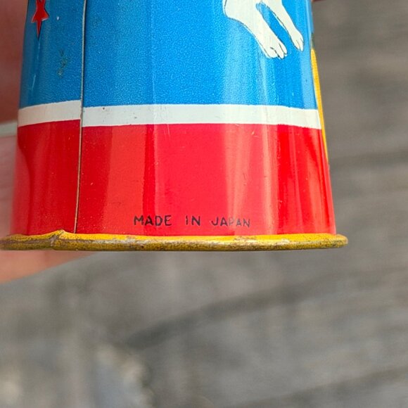 VINTAGE 1960's World Circus Tin Toy Noisemaker Horn  Clown Party Favor Japan - Picture 8 of 9